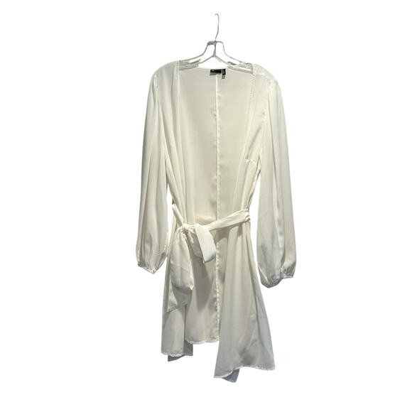 ASOS Lightweight balloon long sleeve Belted Robe Sheer Curve Made in India sz 16 - Picture 12 of 12
